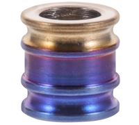 Milisten Titanium Paracord Pendant Bead with Blue Flame Finish, Outdoor Everyday Carry Keychain and Bracelet DIY Accessory, Sturdy Rope Lanyard Charm for Travel and Crafting