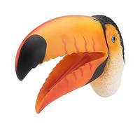 Milisten Toucan Shaped Hand Puppet Interactive Plaything for Soft Environmental Material Bright Red Animal Glove for Imaginative Role Play and Communication Skill Development