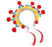Milisten Traditional Chinese Opera Headband Chinese Theatrical Headband Plush Material Elegant Pompom Design Twistable Design DIY Versatility Suitable for Peking Opera Performances