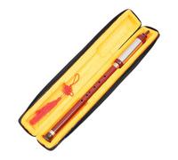 Milisten Traditional National Bawu Set with Chinese Knot Decoration Redwood-style Wind Instrument Smooth Polished Sound Includes Storage Pouch Gift for Music Learners and Ensemble Use