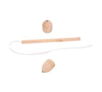 Milisten Traditional Wooden Gyro Spinning Tops for Retro Enhances Parent Interaction Wood Material Fun Visual Effects for Hand Eye Coordination