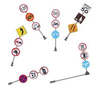 Milisten Traffic Signs Toy for Kids 2.17 Inch Road Sign Model Educational Plaything Teaching Road Safety and Parent-Child Interaction