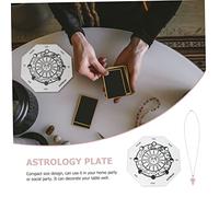 Milisten Transparent Acrylic Divination Board with Carved Astrology Patterns Compact Smooth Surface Desktop Ornament and Practical Divination Accessory for Home Decoration and Game Use