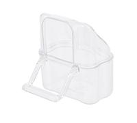 Milisten Transparent Pet Bird Food Dispenser with Lid Acrylic Feeding Cups for Easy Installation Observation for Bird Cages and Feeding Stations