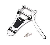 Milisten Tremolo Bridge for Archtop Hollow Body Jazz Guitars Chrome Finish for True Effects Roller Retaining Bar for Enhanced Performance