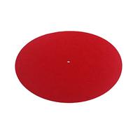 Milisten Turntable Platter Mat Synthetic Material Red 300mm Diameter Pad Anti-static and Anti-shake for Vinyl Record Players Suitable for Dj Equipment and Electronic Music Accessories