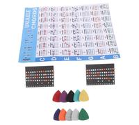 Milisten Ukulele Beginner Fretboard Stickers Chord Chart Reference Guide and Felt Picks for Boys and Girls Musical Instrument Learning