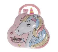 Milisten Unicorn Coin Bank Desktop Money Saving Box for Boys and Girls, Tinplate Material with Lock, Decorative Coin Organizer Suitable for Bathroom and Living Room, Children's Cartoon Random Color