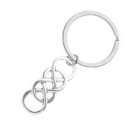 Milisten Unique Infinity Symbol Key Ring Pendant Compact Bag Decor Accessory for Women Men Couples Friends Everyday Use
