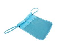 Milisten Universal Baby Stroller Hanging Bag Organizer with Mesh Snack Pocket, Linen Material, Blue Baby and Pet Stroller Accessory for Outdoor Storage and Diaper Carrying
