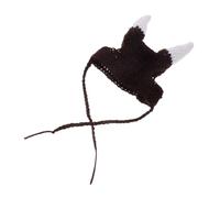 Milisten Viking Horn Cat Hat for Pets Funny Pirate Costume Beanie for Cats and Dogs Comfortable Fit for Halloween and Parties Stylish Accessory for All Pets