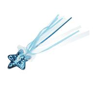 Milisten Wand Ribbon Princess Fairy Decorations Wands Party Birthday Costumes Star Wand for Little Star Wand Star Glitter Stick Glitter Star Wand Blue Polyester