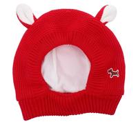 Milisten Warm Knit Dog Hat With Ears For Large Dogs Soft Pet Headwear For Golden Retriever Winter Beanie Cap Cute Costume Party Cap