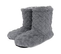 Milisten Warm Non Slip Thickened Floor Boots for Adults Skid Indoor Dancing Boots with Fleece Lining Deep Gray High Tube Shoes for Autumn and Winter