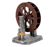 Milisten Water Wheel Fountain Decor for Fish Tanks Rotating Water Feature for Indoor and Outdoor Zen Gardens Energy Efficient Design Realistic Aesthetic