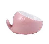 Milisten Whale Shape Ceramic Cat Bowl Skid Pet Feeder for Dogs Cats Easy to Unique Design for Comfort Reduced Neck Strain for Home