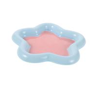Milisten Whisker Friendly Small Pet Food Bowl Shallow Ceramic Water Dish for Cats and Small Dogs Star Shaped Multipurpose Feeding Plate with Nonporous Surface for Easy Cleaning and Secure