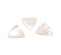Milisten White Abalone Guitar Picks Plectrums Shell Acoustic Electric Bass Guitar Pick Accessories 28x27x1.5mm Suitable for Fingerpicking