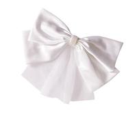 Milisten White Bow Headband for Girls, Fluffy Shape with Comfortable Textile Material, for Wedding or Party Hair Accessories, Lovely and Innocent Style for Entertainment and Makeup