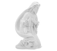 Milisten White Virgin Mary Statue Resin Figurine - Small Marian Religious Decor for Home, Catholic Devotion Collectible Accent for Tabletops and Shelves