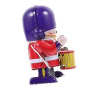 Milisten Wind-up Drum Soldier Portable Clockwork Plaything for Funny Walking Mechanical Robot Educational Crawling Aid Reusable Spring-powered