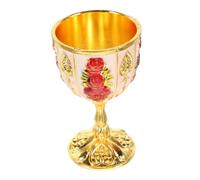 Milisten Wine Glass Metal Liquor Cup Royal Goblet Altar Drinking Goblet Witchcraft Cup Queen King Goblets Small Wine Gothic Medieval Mini Multifunction Bride