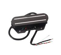 Milisten Wire Magnetic Dual Rail Single Coil Humbucker Pickup for Electric Guitar Fully Shielded Two Pole Pickup Black for Rock Music Performance