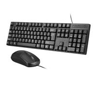 Milisten Wired Keyboard and Mouse Combo USB Plug and Play Quiet High Response Optical Mouse Computer Accessory for Home Office Use