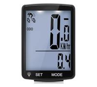 Milisten Wireless Bicycle Speedometer Odometer 2.8 Inch LCD Backlight Bike Computer Cycling Meter Black Case for Road and Mountain Bikes