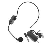 Milisten Wireless Headset Microphone Tour Guide System Headphones with Sound Quality Voice Amplification Black Abs Material for Lectures and Stage Performances