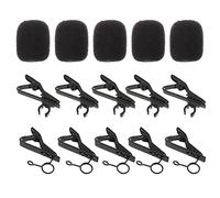Milisten Wireless Lapel Mic 18pcs/ set Lapel Microphone Tie Clips Lavalier Microphone Replacement Sponge with Foam Windscreen Cover for Speeching Teaching Communicating Wireless Microphone