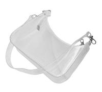 Milisten Women Casual Bag White PVC Shoulder Bag with Holds Small Treasures and Phone Pouch, Enough Capacity for Daily Accessories, for Stadium Sports