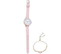 Milisten Women Quartz Watch and Bow Bracelet Set 2 Piece Alloy Pu | Fashionable Delicate Simple Chic, Holidays and Birthday Occasions, Accurate Time, Easy to Wear or Take