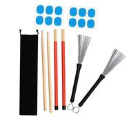 Milisten Wood and Silicone Drum Sticks with Balanced Feel and Comfortable Grip, Professional Drum Practice Sticks for Experienced Players and New Drummers, Percussion Accessory for Band