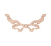 Milisten Wood Carved Bow-Knot Wall Hanging Decor Unpainted Solid Wood Applique for Dining Area and Cabinet Door Decoration