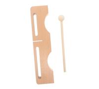 Milisten Wood Rhythm Block Double Bass Bang Percussion Instrument Musical Rhythm Mallet Block Hand Clapper Latin Percussion Instrument