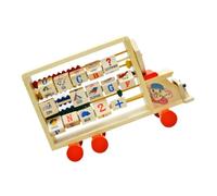 Milisten Wooden Abacus for Math Learning Educational Supply Interactive Counting Game for Preschool Development Enhances Problem Solving Skills and Cognitive Mathematics