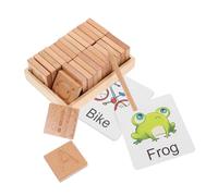 Milisten Wooden Alphabet Tracing Boards Double Sided Upper Lowercase Letters Preschool Handwriting with Storage Box Spelling Game Educational Learning for Early Childhood Development