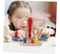 Milisten Wooden Balance Scale for Montessori Educational Science Project Teaching Aid Early Math Learning Tool for Preschoolers