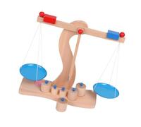 Milisten Wooden Balance Scale Toy Educational Balance Toys for Boys and Girls Montessori Math Teaching Aid Arithmetic Weight Scale Set for Preschool Learning