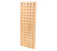 Milisten Wooden Bingo Calling Board for Balls Montessori Math Counting and Game Night Supplies for Learning Party Fun Family Bonding Wood Tray Rack