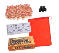 Milisten Wooden Bingo Game with Double Sided Number Cards Fall Resistant Bingo Board for Family Parties and Group Fun Safe and Educational for Adults