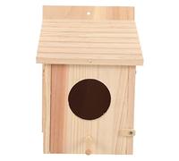 Milisten Wooden Bird House for Cockatiels and Conures Outdoor Hanging Nest Design for Backyard Bird Feeding Decorative Natural Nesting Box Original
