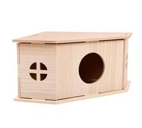 Milisten Wooden Cabin Hideout for Guinea Pig Chinchilla Rat Animal House Sleep Quarters Boredom Breaker