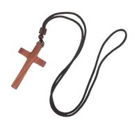 Milisten Wooden Cross Pendant Necklace with Handcrafted Design and Lightweight Comfort Elegant Vintage Style, for Men and Women, Suitable for Religious Events and Everyday Wear