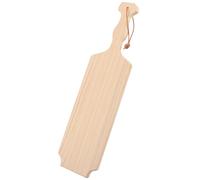 Milisten Wooden Decorative Paddle 38x10x1.2cm Small Natural Craft Paddle with Wave Handle Unfinished DIY Handicraft for ’ Art Projects and Home Hanging Ornament
