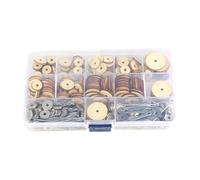 Milisten Wooden Doll Joints Accessories Set 90 Pieces with 15Mm Cotter Pin Joints for DIY Bear Doll Craft Making Rotatable Toy Connectors