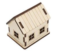 Milisten Wooden Dollhouse Model Kit for Adults DIY Miniature House Building Crafted From Wood with Detailed Architectural Design Educational Craft Project Enhancing Creativity and Fine