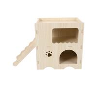 Milisten Wooden Hamster Hideout Ladder for Hamsters Guinea Pigs Animals Fun Multi-level Design for Resting and Playing Safe Wooden Construction
