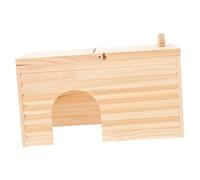Milisten Wooden Hamster House with Flipping Lid Sturdy Pet Nest for Small Animals for Hamsters Rabbits and More Natural Safe Material for Play and Sleep Pet Supply for Fun Activities